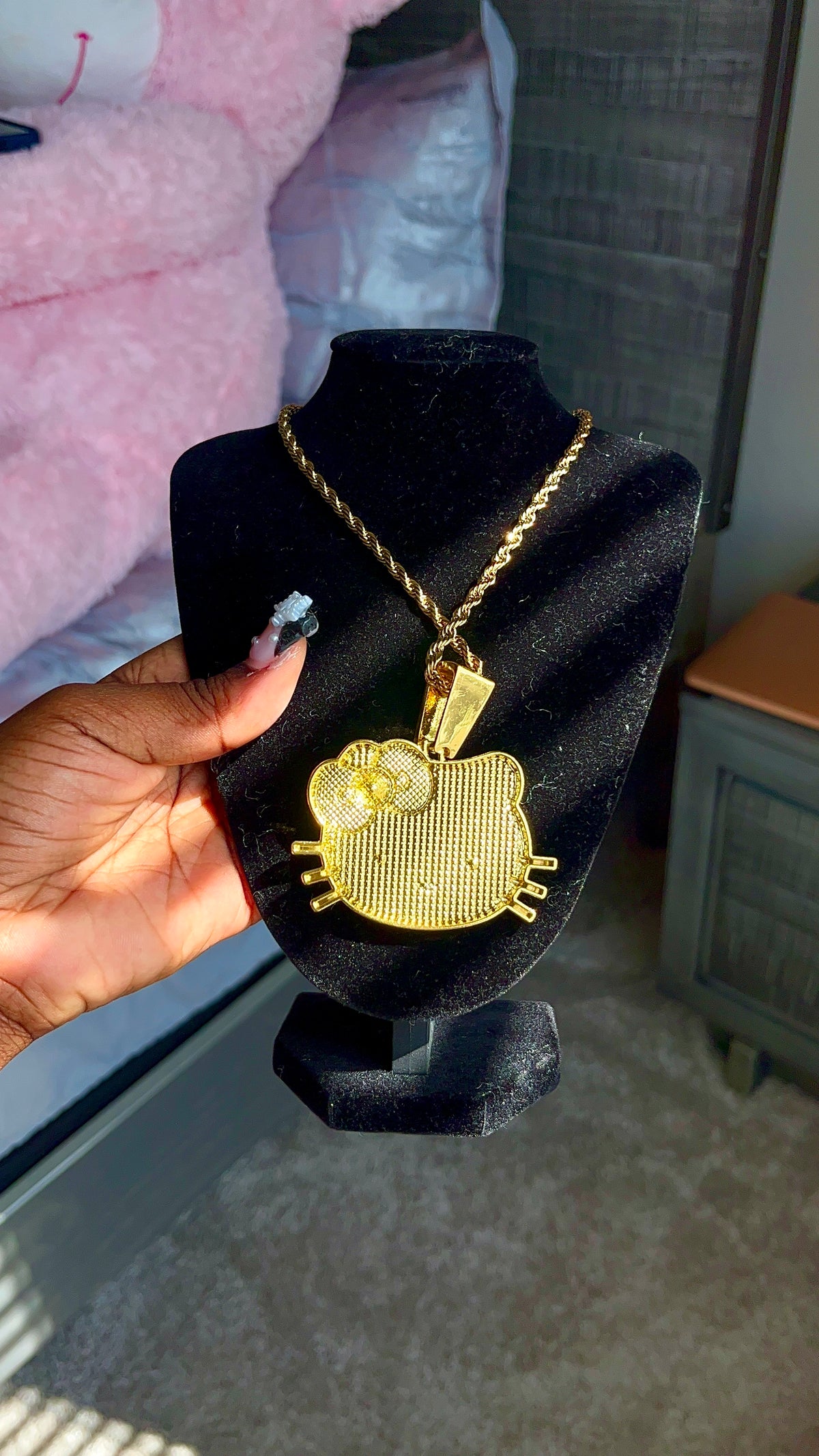 Gold Hk Pendant Necklace