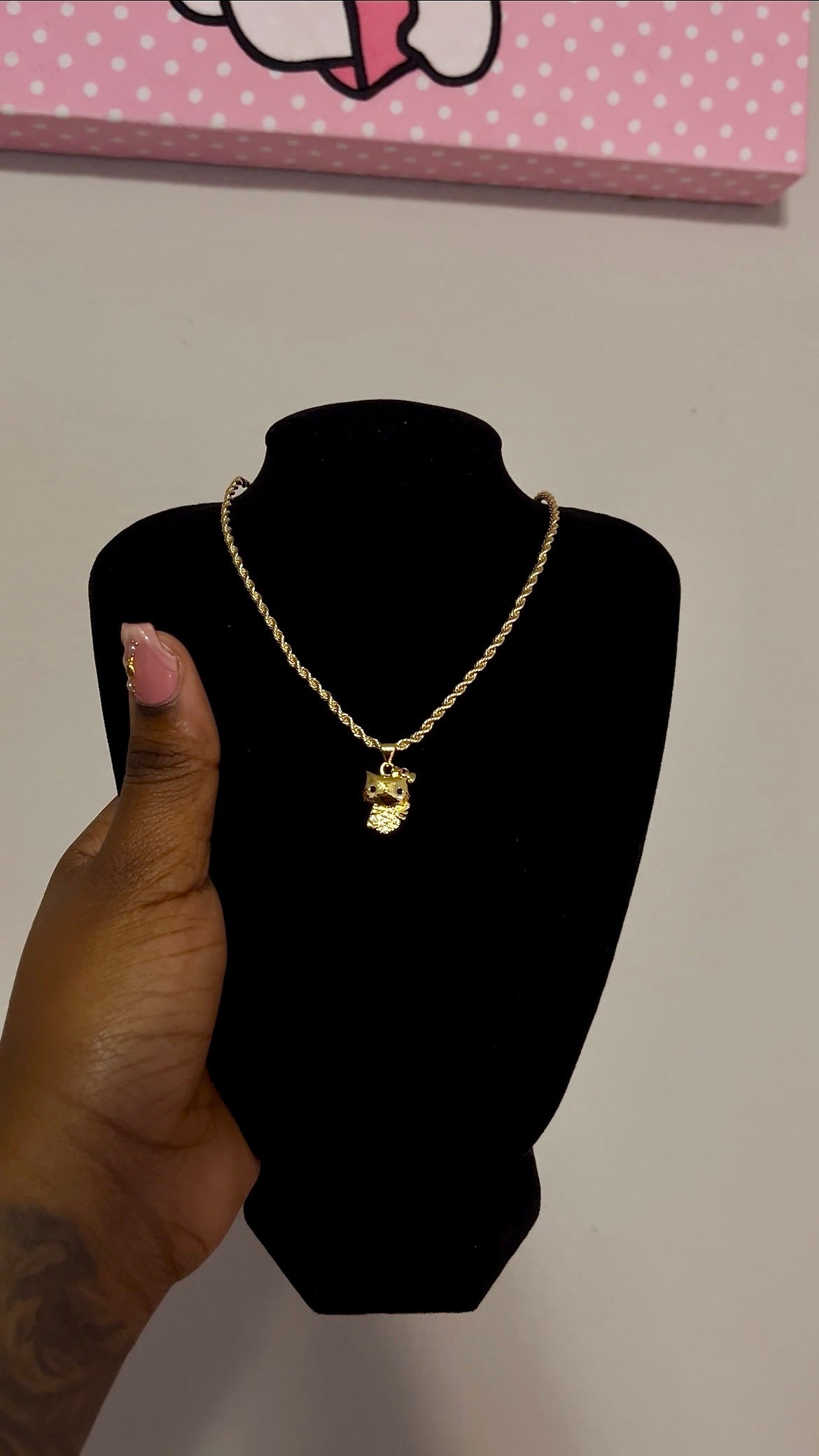 Stainless steel 18k Hello Kitty Pendant Necklace